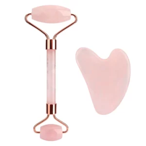 Ensemble Rouleau de Jade + Gua Sha (Rose)