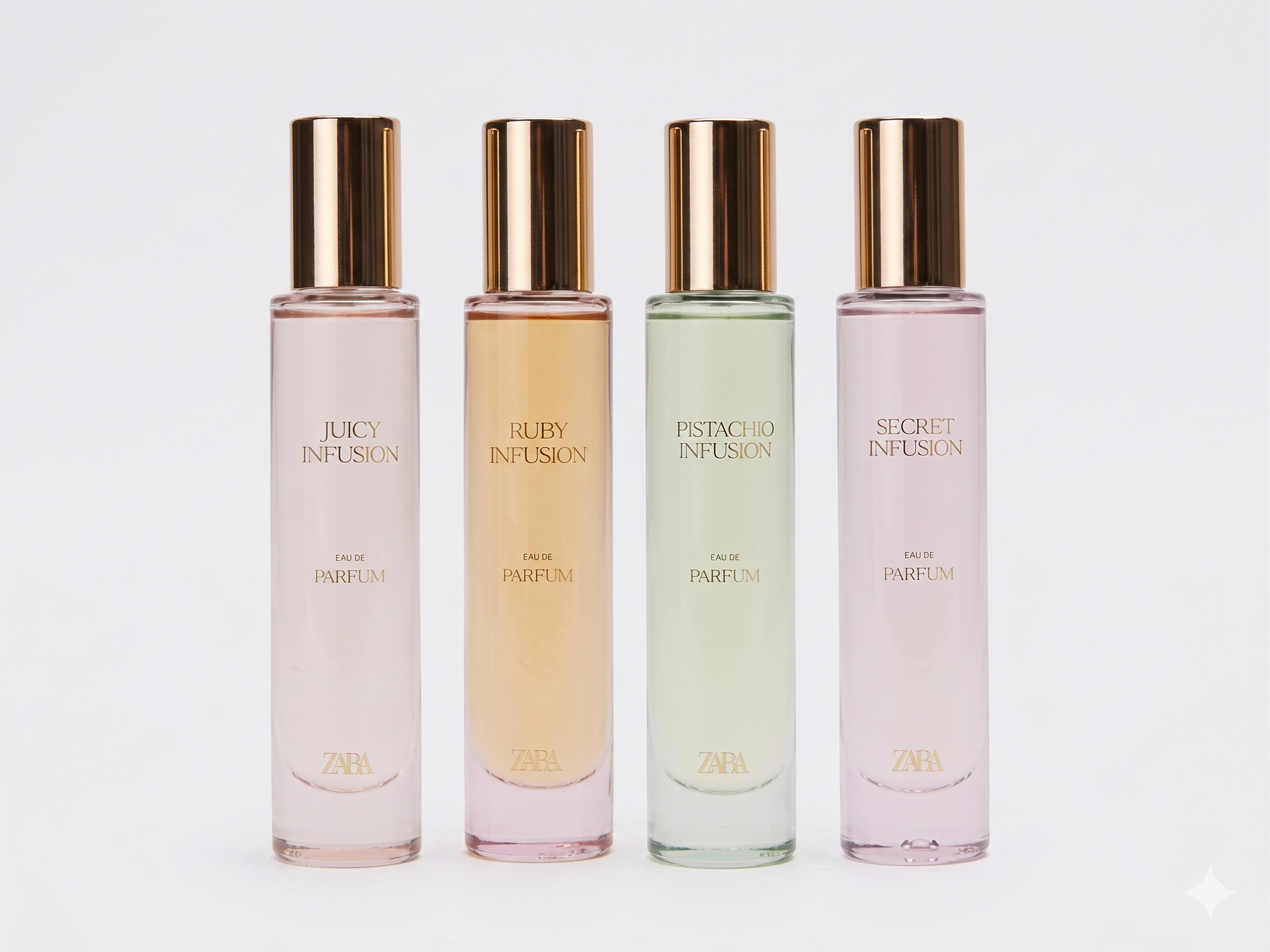 Coffret Zara Chapter 9 coffret Juicy, Ruby, Pistachio Secret Infusion Eau De Parfum 4x 30 ML